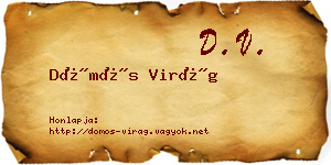 Dömös Virág névjegykártya
